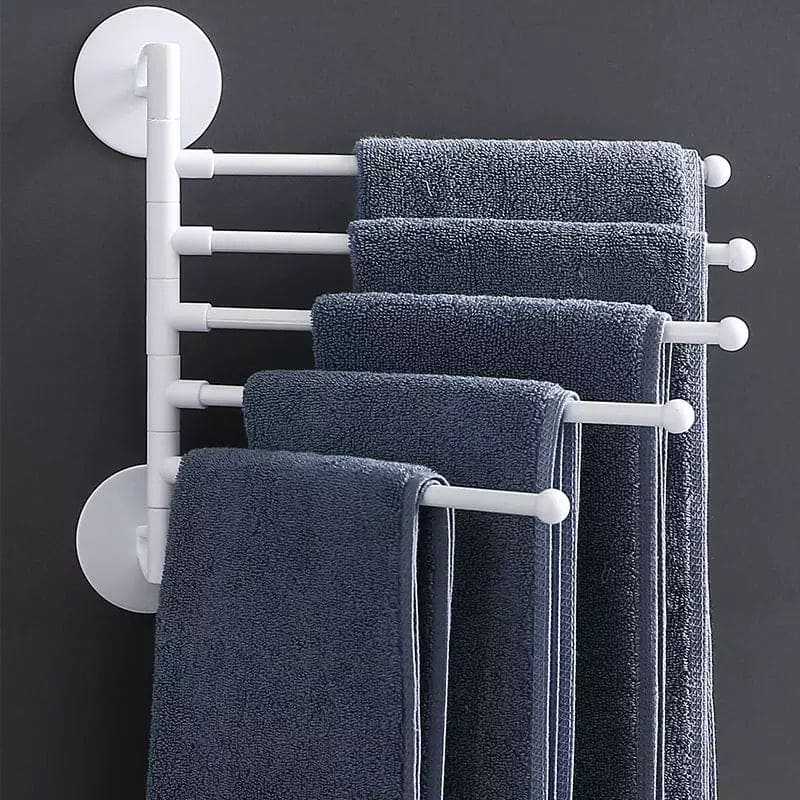 Creative Swivel Towel Bar, 5 Layer Wall Mount Bathroom Towel Rack Holder, Multipurpose Rotatory Towel Rack, Rotatable Bathroom Toilet Wall Hanging Towel Bar Creative Swivel Towel Bar, 5 Layer Wall Mount Bathroom Towel Rack Holder, Multipurpose Rotatory Towel Rack, Rotatable Bathroom Toilet Wall Hanging Towel Bar